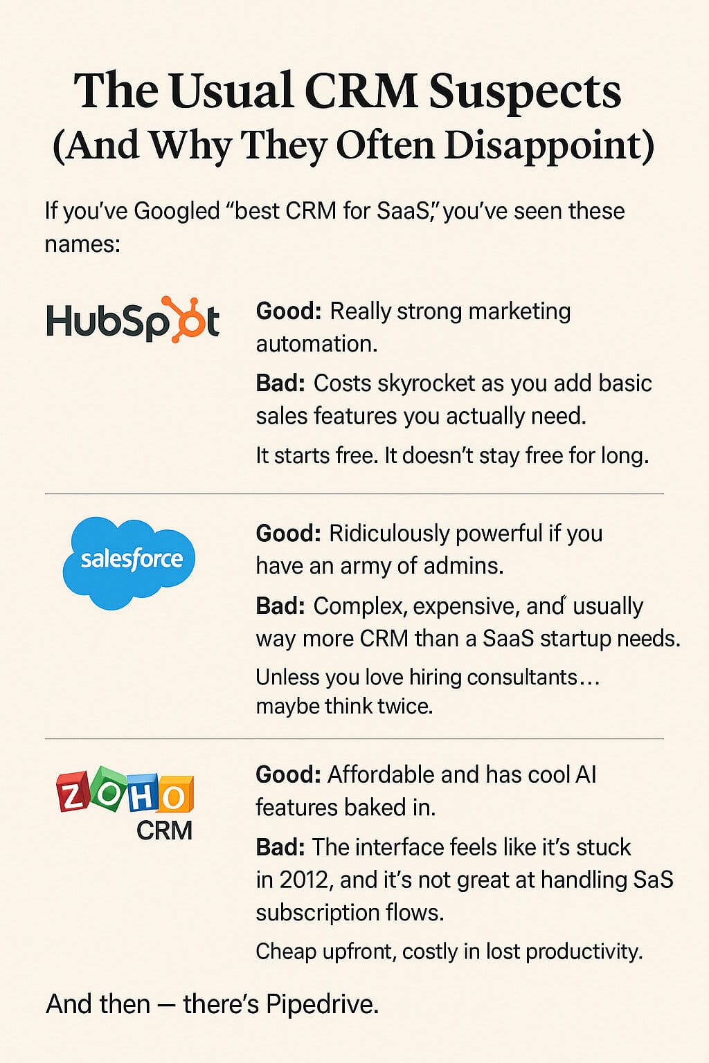 The Usual CRM Suspects (And Why They Often Disappoint)