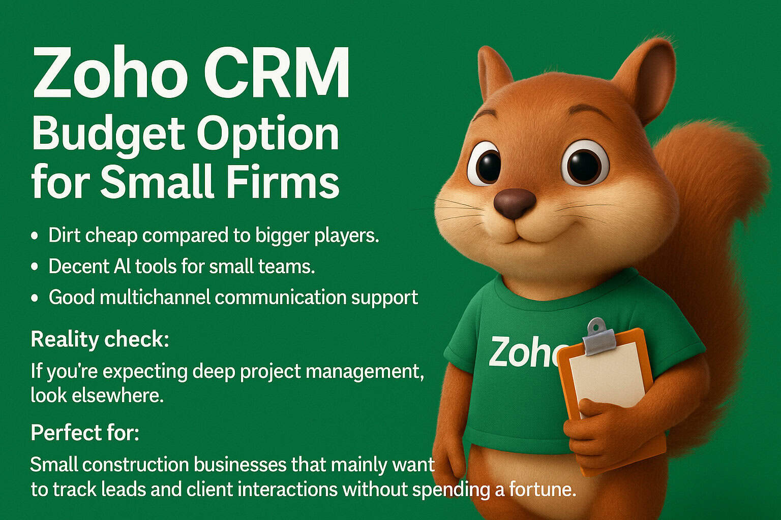 Zoho CRM – Budget Option for Small Firms