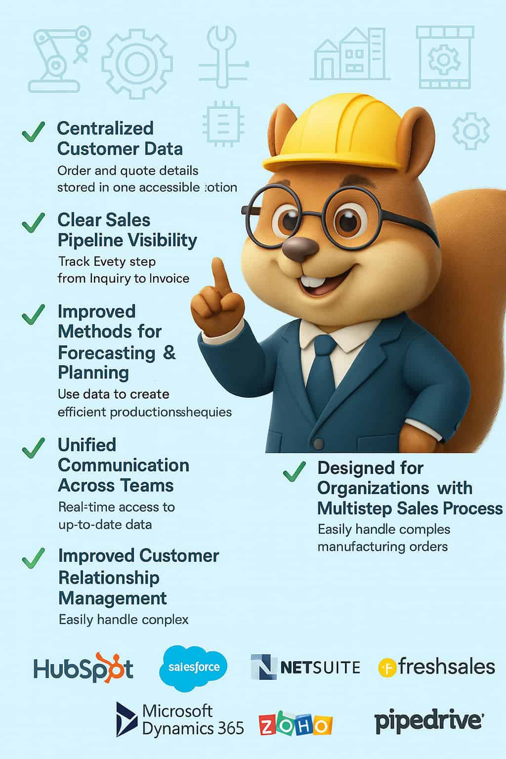 What are the benefits of using a CRM for a manufacturing business?