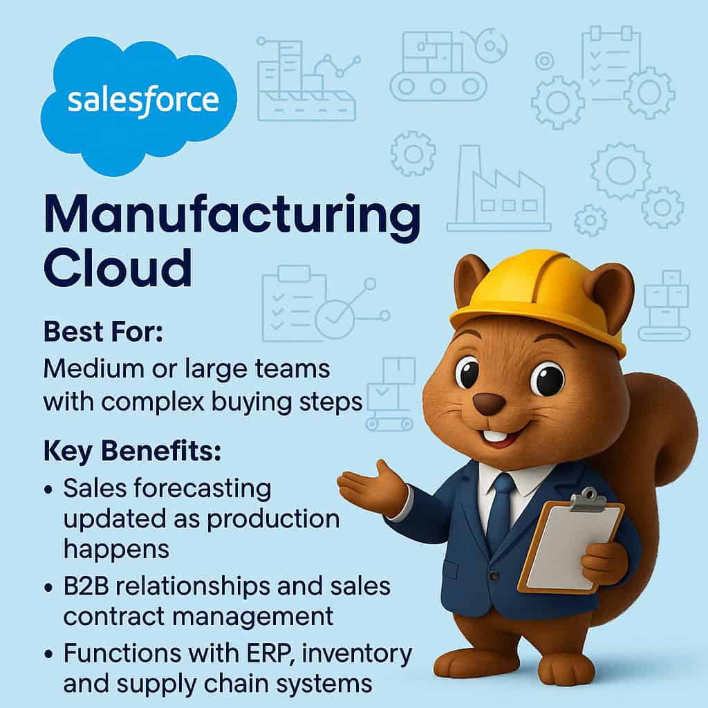 Best CRM Software for Manufacturing Businesses - Salesforce Manufacturing Cloud
