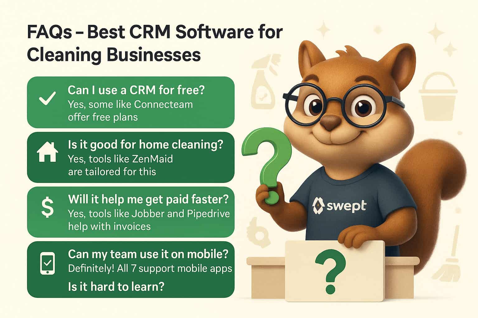 FAQs - Best CRM Software for Cleaning Businesses