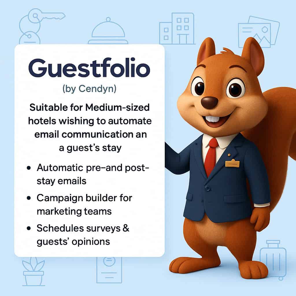 Guestfolio (by Cendyn) Suitable for Medium-sized hotels