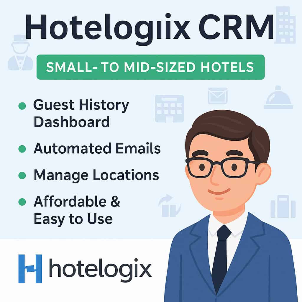 Hotelogix CRM Suitable for Small- to mid-sized hotels are in search of an efficient PMS and CRM in one place