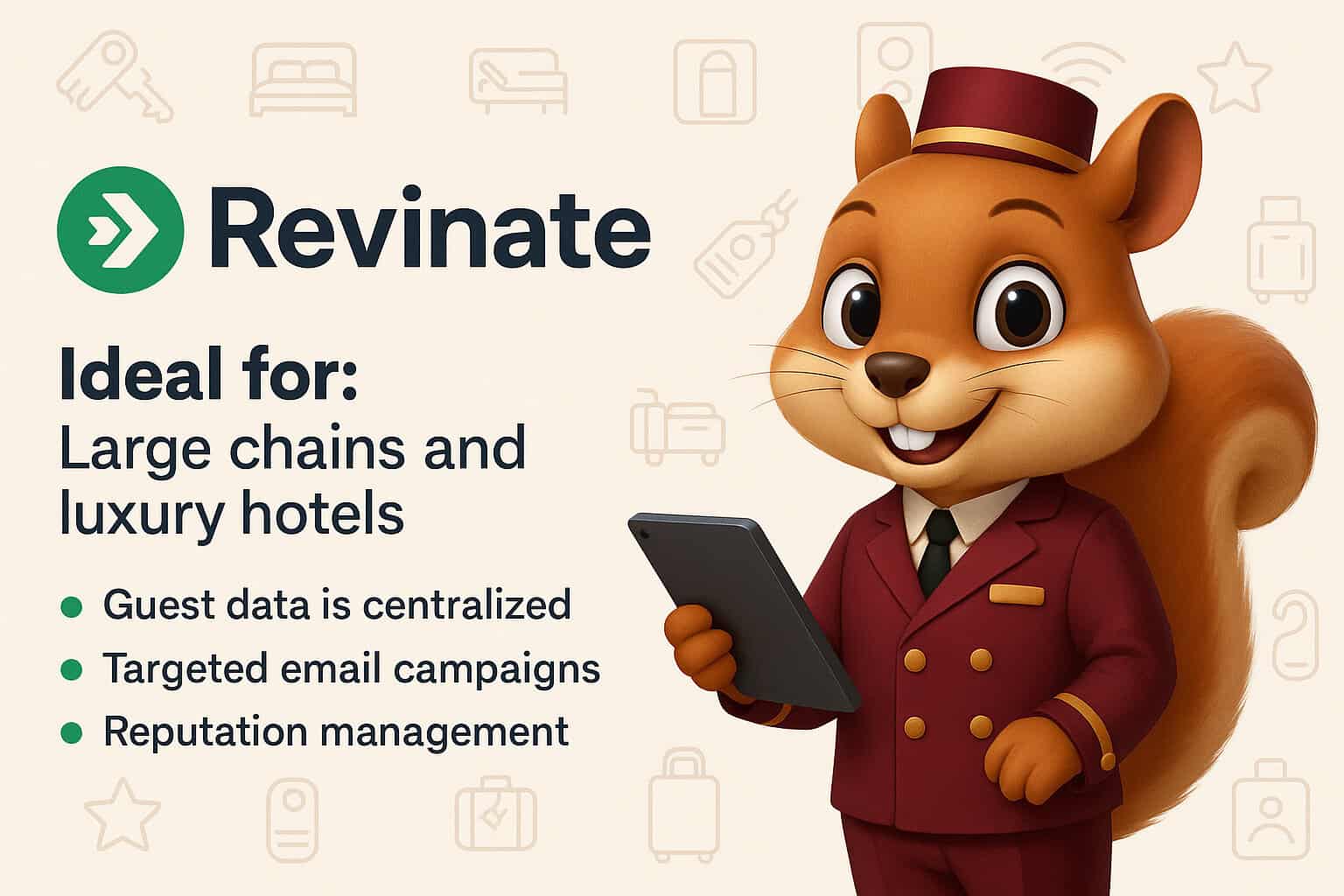 Revinate Ideal for Big chains and luxury hotels