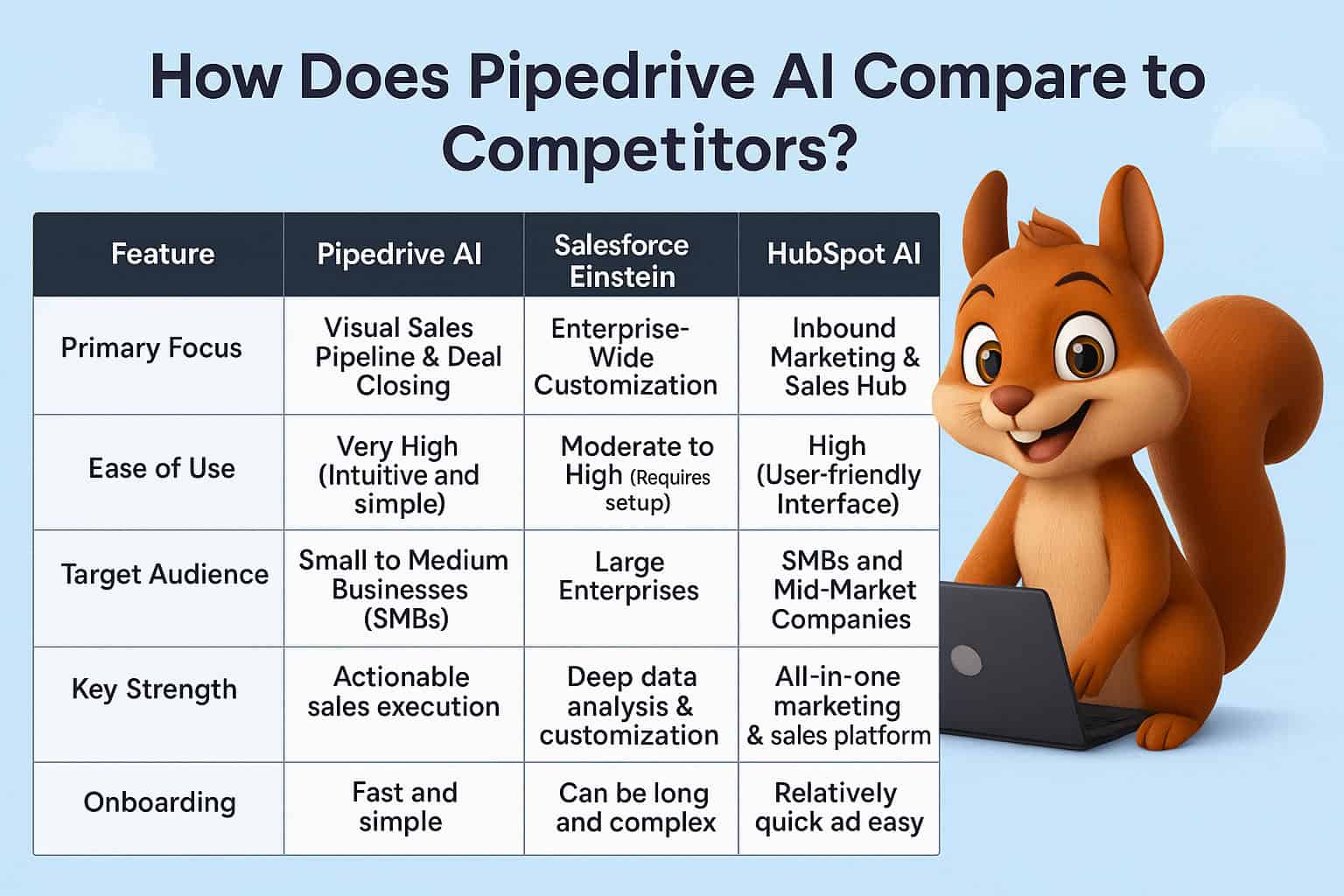 How Does Pipedrive AI Compare to Competitors?