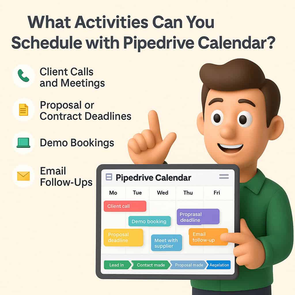 What Activities Can You Schedule with Pipedrive Calendar