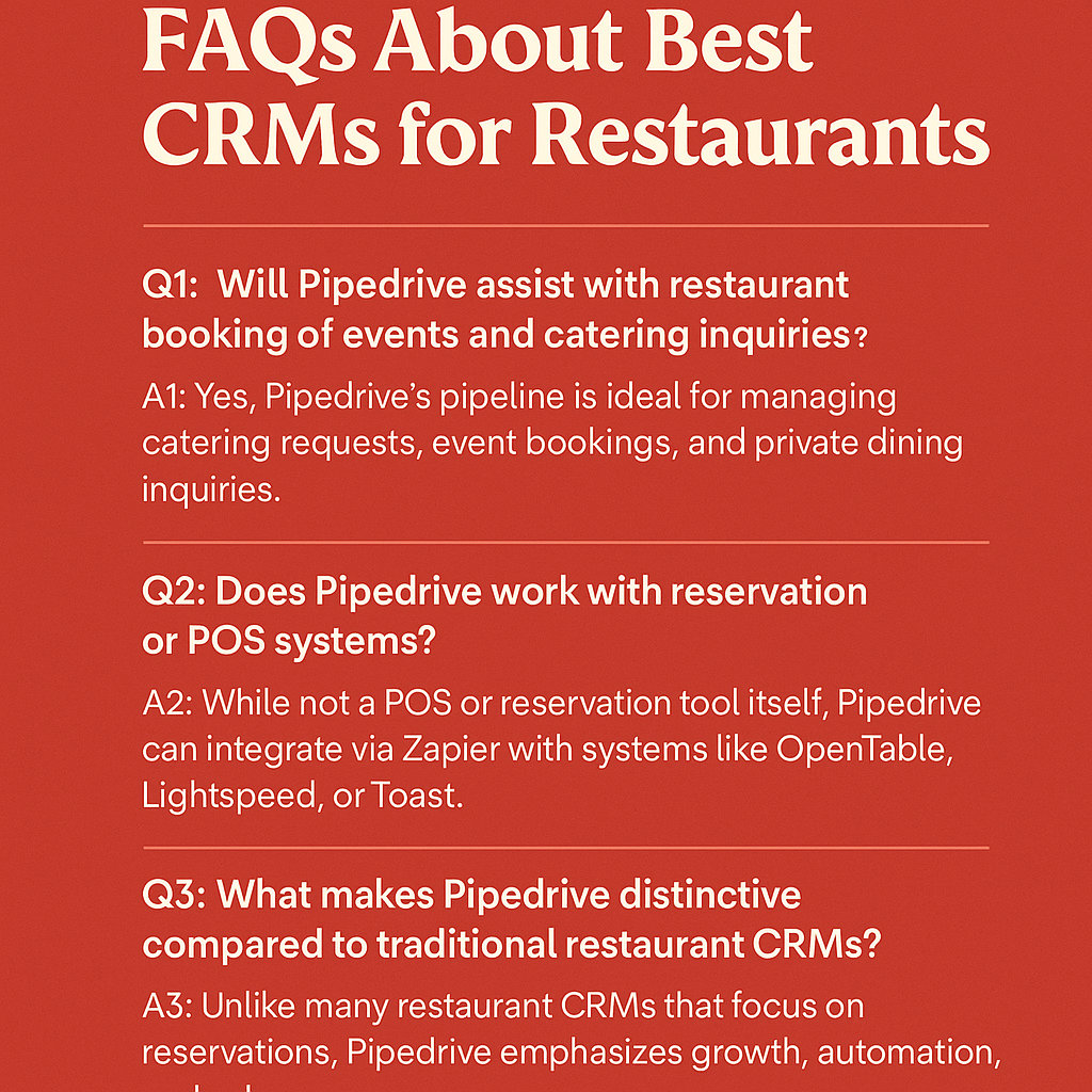 FAQs about Best CRMs for Restaurants