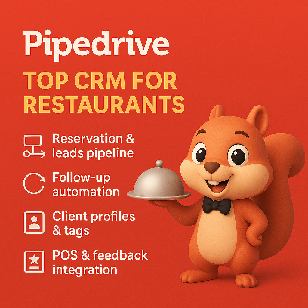 Pipedrive - Top CRM overall Restaurant with sales and loyalty in mind